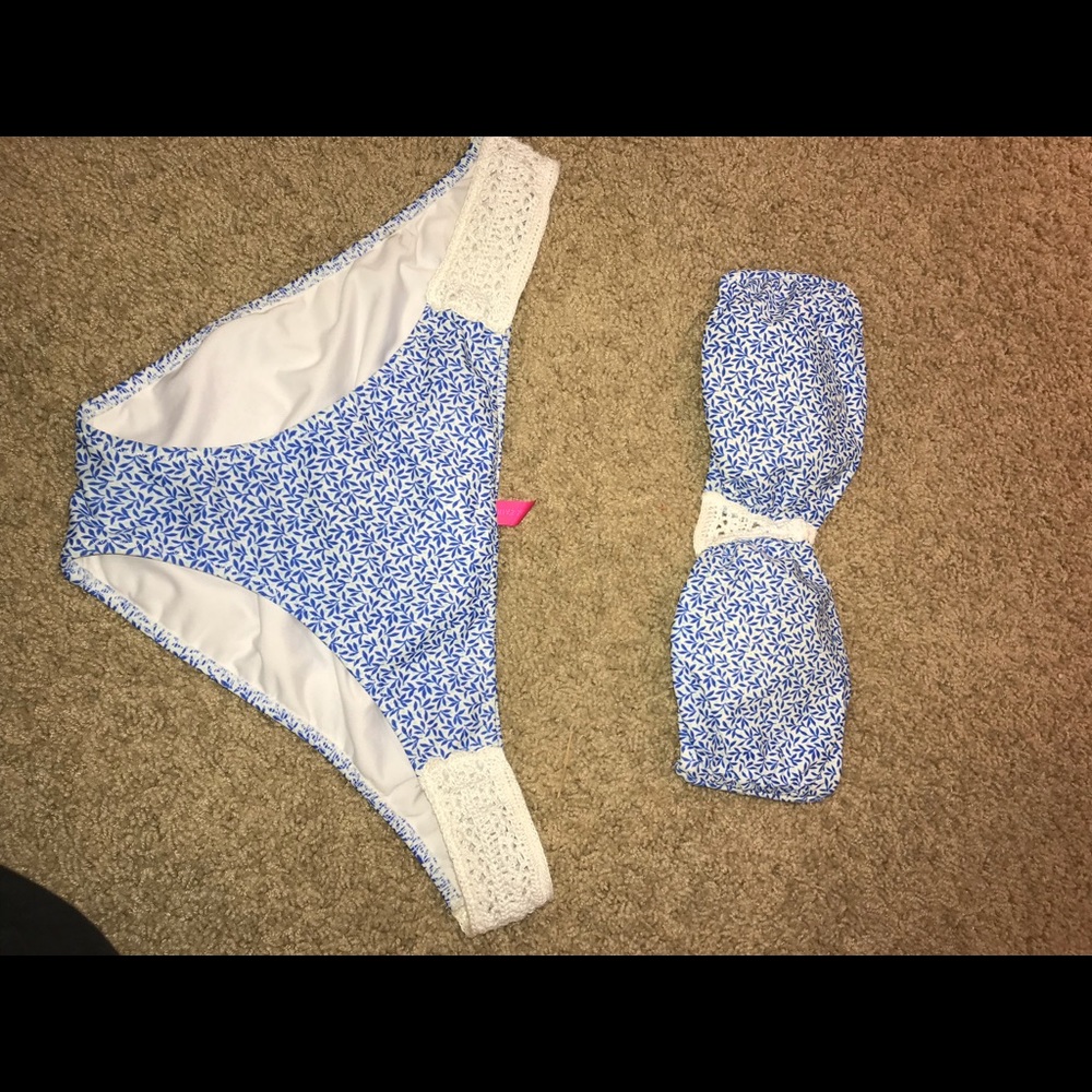 VS bandeau bathing suit set